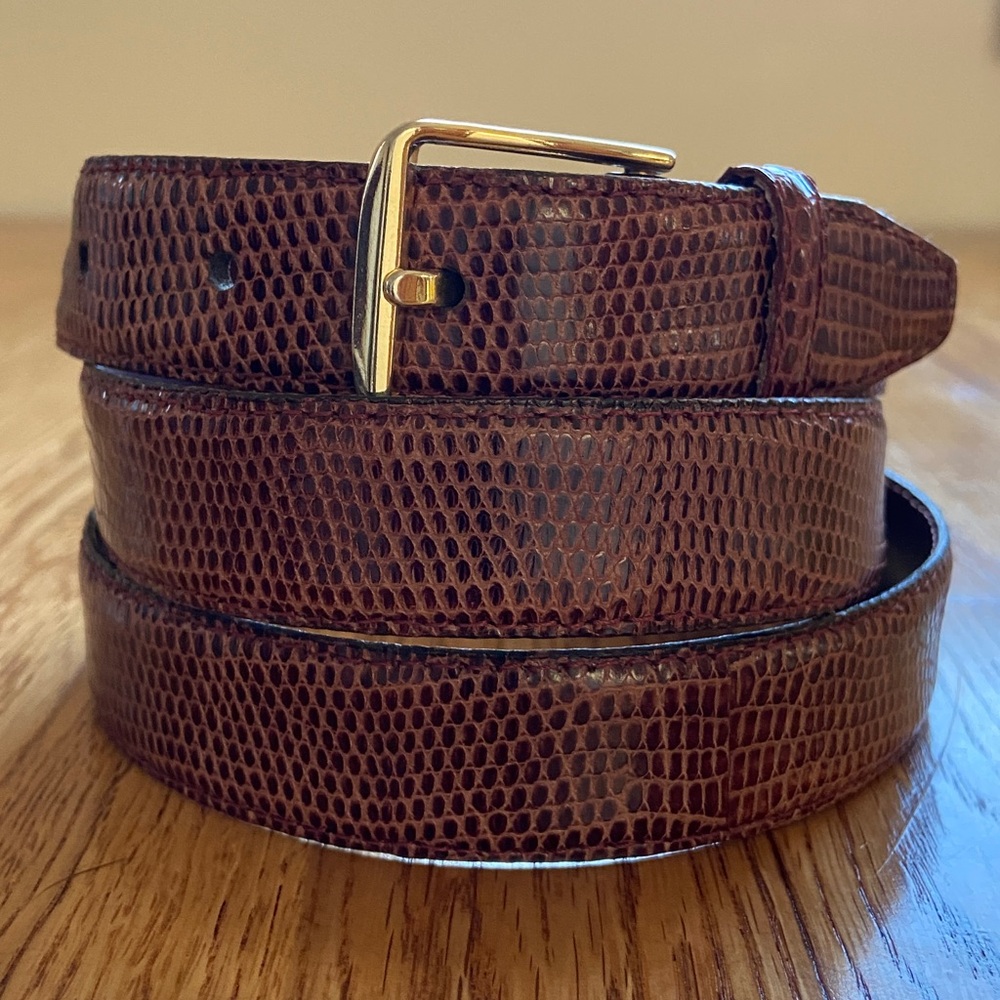 Elegant Genuine Leather Brown Belt